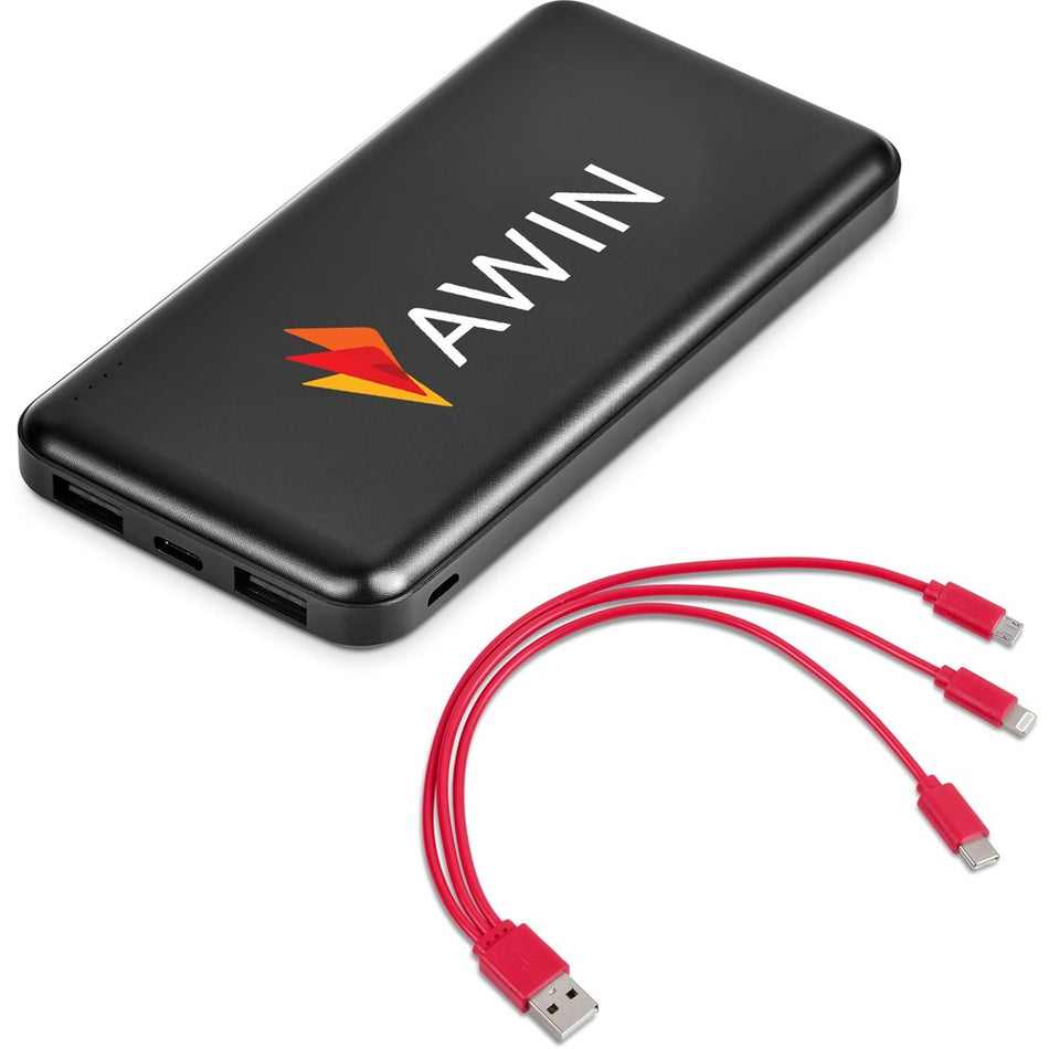 Kingpin Black 5 Compact Power Bank - 5,000mAh - Red-0