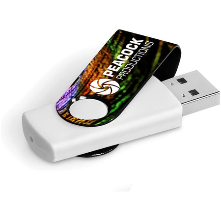 Axis Gyro White Flash Drive - 4GB-3