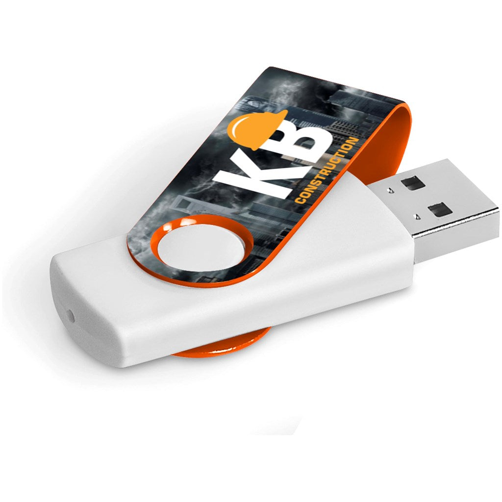 Axis Gyro White Flash Drive - 4GB-9