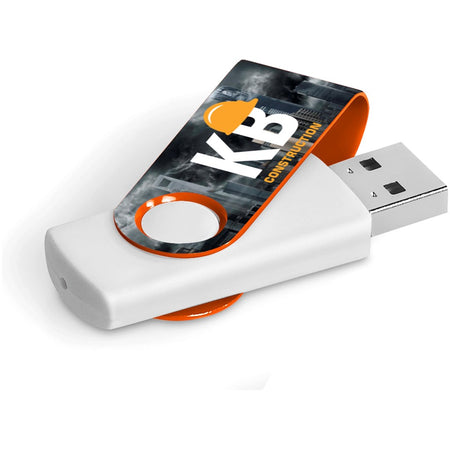 Axis Gyro White Flash Drive - 4GB-9