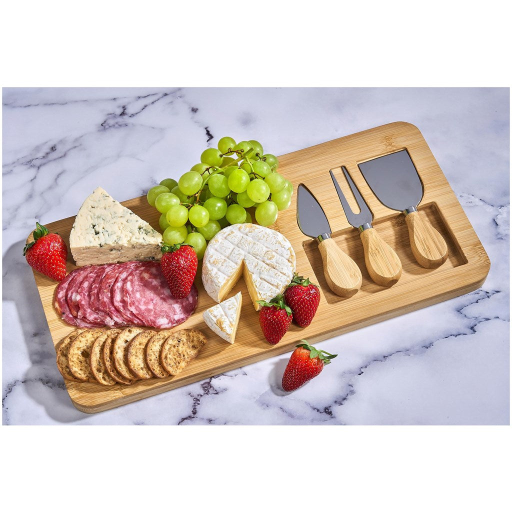 Okiyo Chizu Bamboo Cheese Board Set-5