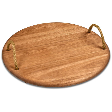 Okiyo Homegrown Medium Round Hardwood Food Platter-5