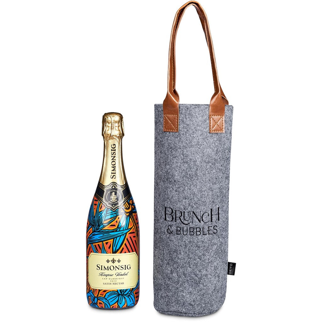 Okiyo Tahada RPET Felt Wine Tote-3