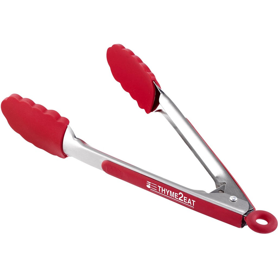 Altitude Crafty Chef Silicone Tongs - Red-0