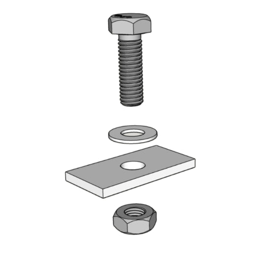 KD Solar threaded hex bolt for A-frame + metal roof bracket combo (pack of 2)-0