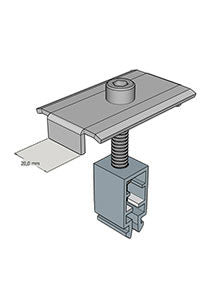 KD Solar stainless steel self-bonding mid-clamp with push-clip-0