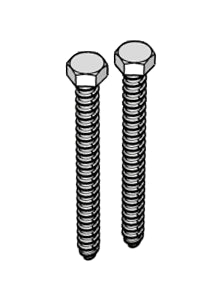 KD Solar fully threaded hex head screw for tile roof hooks (Pack of 20)-0