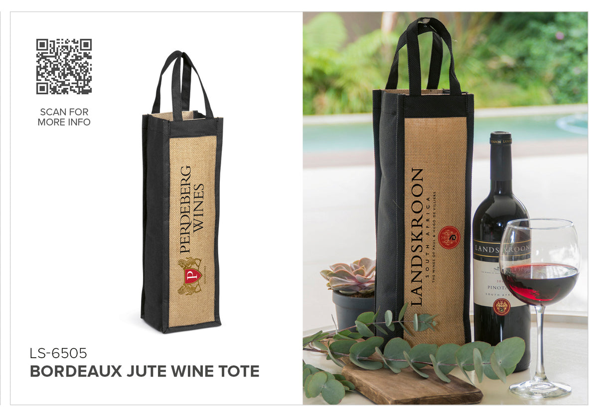 Bordeaux Jute Wine Tote-2