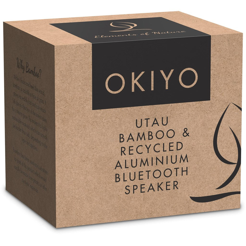 Okiyo Utau Bamboo & Recycled Aluminium Bluetooth Speaker-5