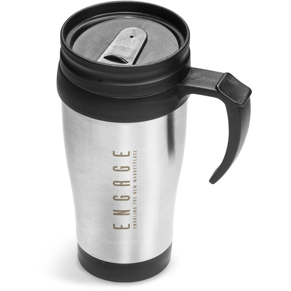 Arabica Stainless Steel & Plastic Double-Wall Mug - 450ml-1