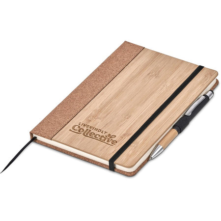 Okiyo Eri Bamboo & Cork Notebook & Pen Set-1