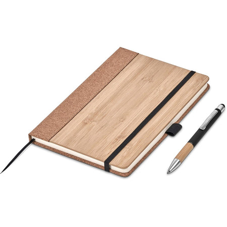 Okiyo Eri Bamboo & Cork Notebook & Pen Set-4