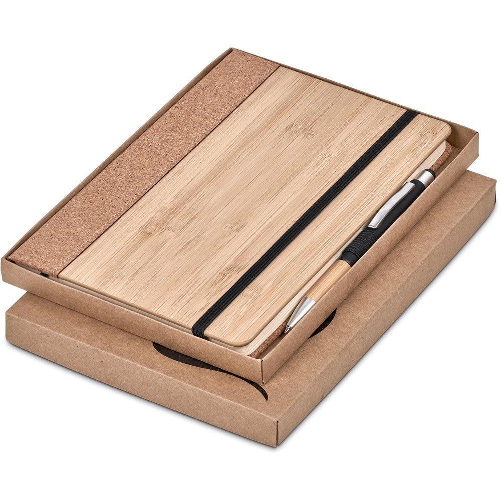 Okiyo Eri Bamboo & Cork Notebook & Pen Set-10