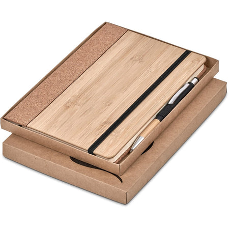 Okiyo Eri Bamboo & Cork Notebook & Pen Set-10