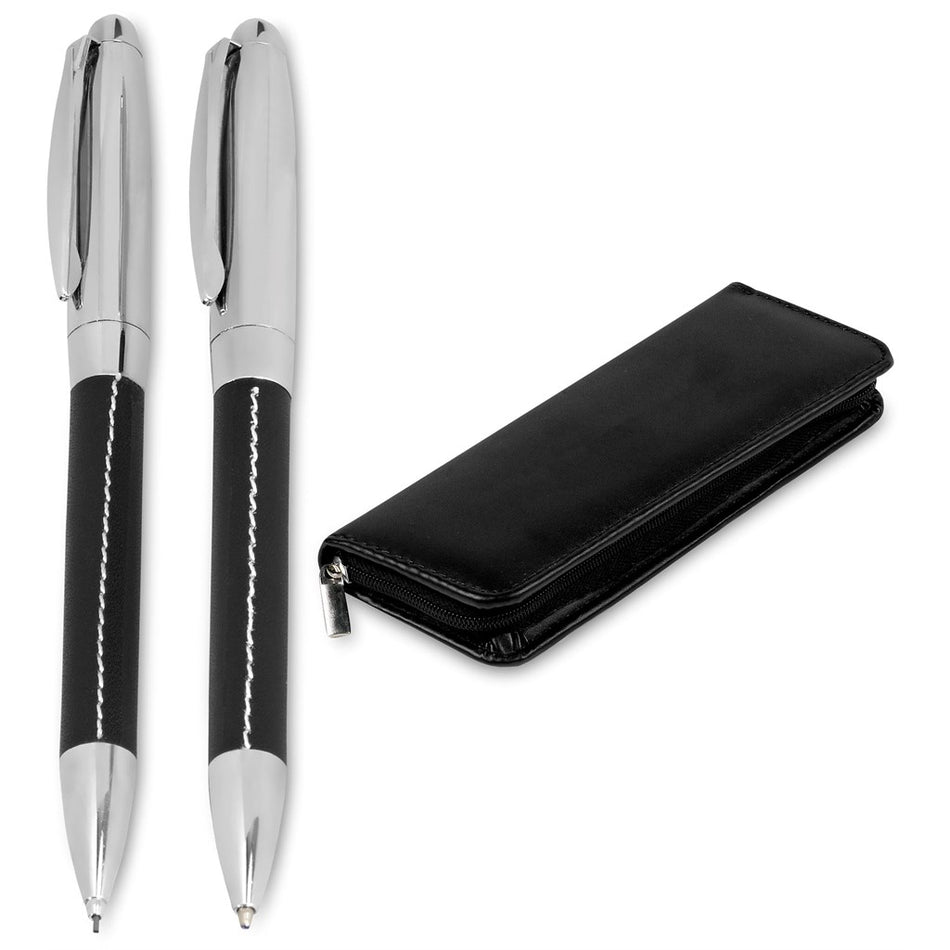 Charisma Ball Pen & Pencil Set - Black-1