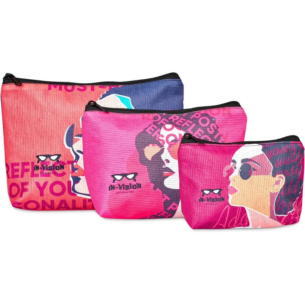 Pre-Printed Sample Hoppla Leanne Recycled PET Stitch-Bond Maxi Toiletry Bag-8