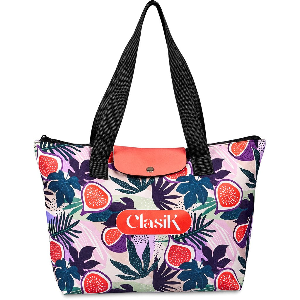 Pre-Printed Sample Hoppla Rosebank Polyester Roll-Up Tote Bag-1