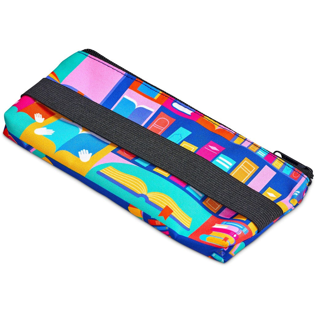 Pre-Printed Sample Hoppla Scribbler Polyester Large Pencil Case To Fit An A5 Notebook-1