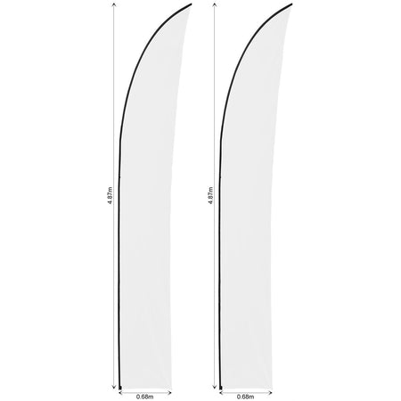 Legend 4m Sublimated Arcfin Flying Banner Skin - Set Of 2 (Excludes Hardware)-1