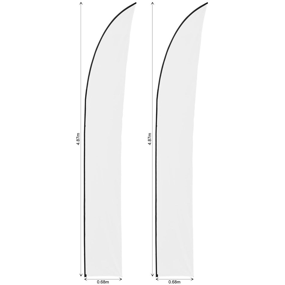 Legend 4m Sublimated Arcfin Flying Banner Skin - Set Of 2 (Excludes Hardware)-1