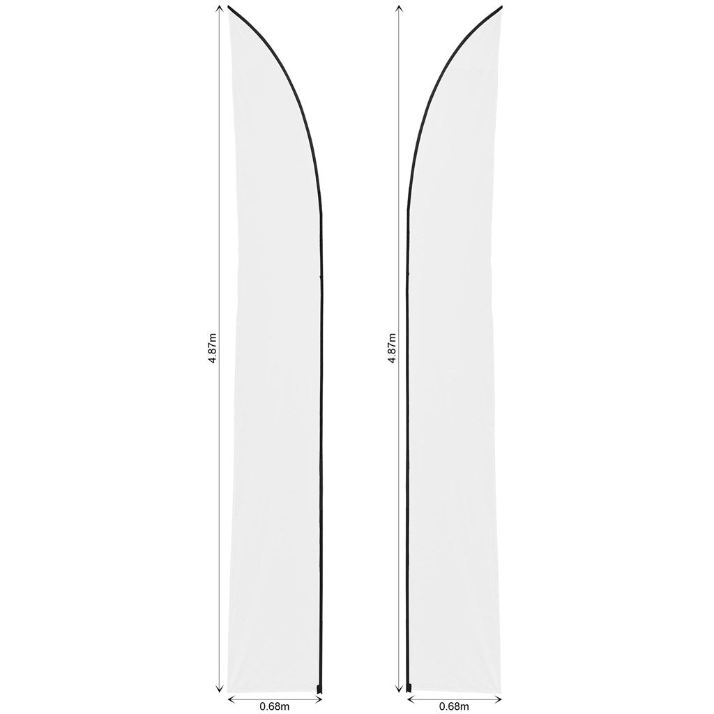 Legend 4m Sublimated Arcfin Double-Sided Flying Banner Skin (Excludes Hardware)-1