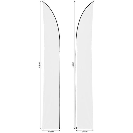 Legend 4m Sublimated Arcfin Double-Sided Flying Banner Skin (Excludes Hardware)-1