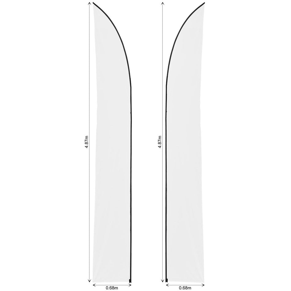 Legend 4m Sublimated Arcfin Double-Sided Flying Banner Skin (Excludes Hardware)-1