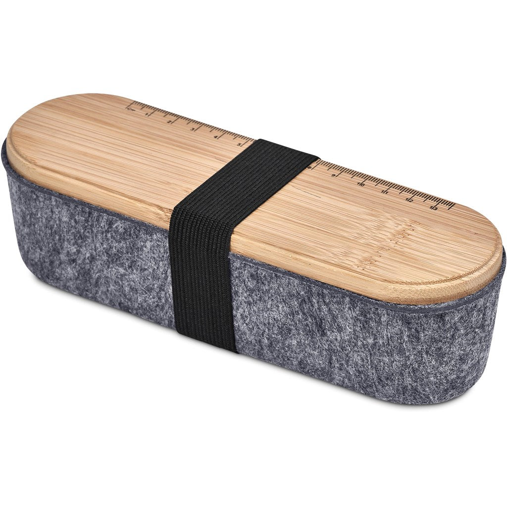 Okiyo Byoga Recycled PET Felt & Bamboo Stationery Case-2