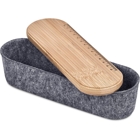 Okiyo Byoga Recycled PET Felt & Bamboo Stationery Case-6