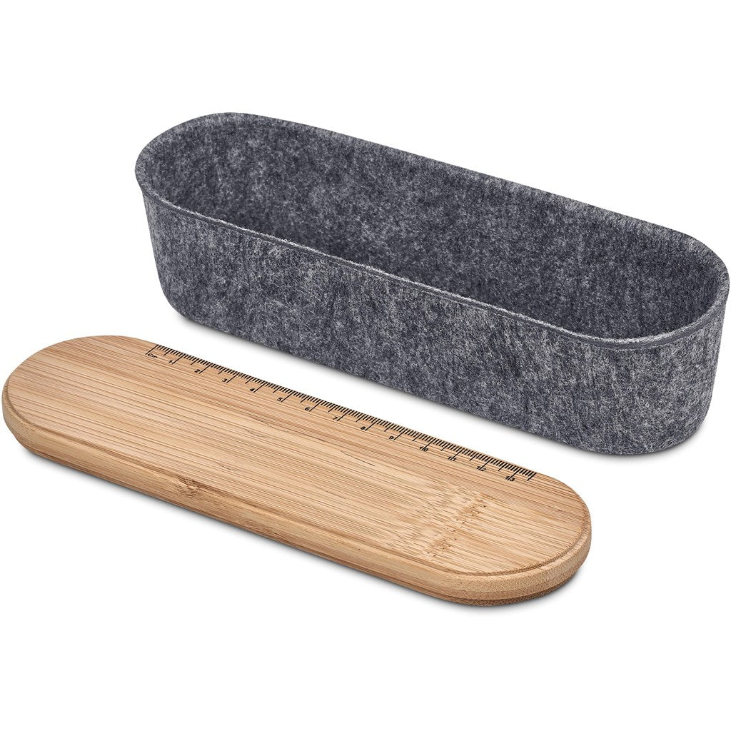 Okiyo Byoga Recycled PET Felt & Bamboo Stationery Case-11