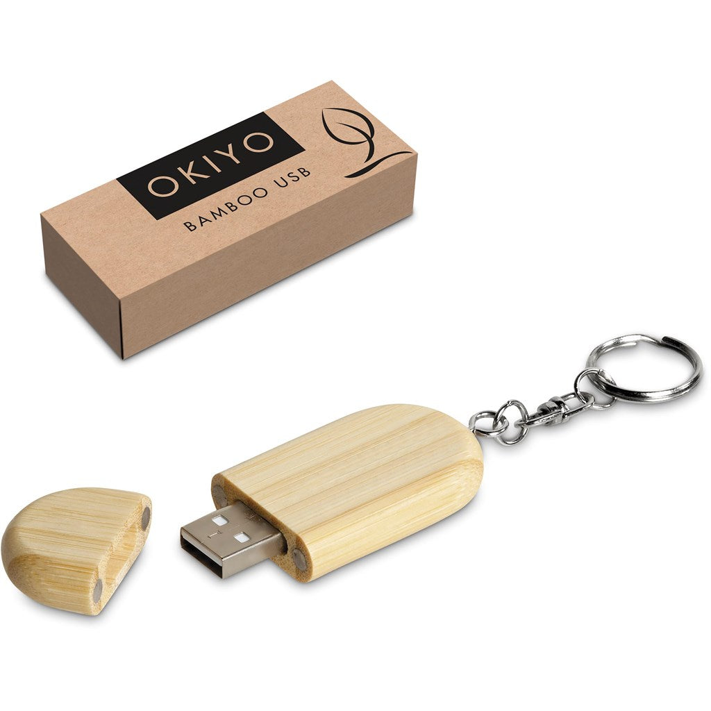 Okiyo Benkyou Bamboo Flash Drive Keyholder - 8GB-2