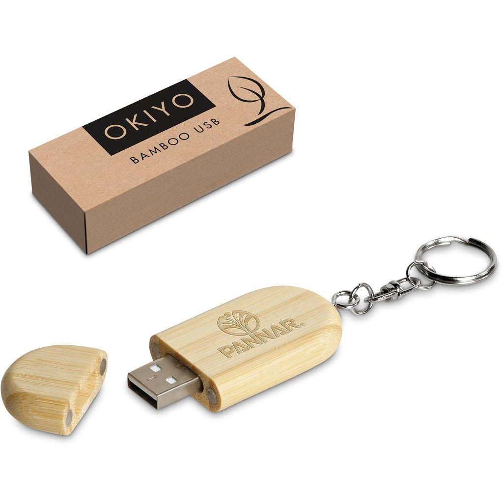 Okiyo Benkyou Bamboo Flash Drive Keyholder - 8GB-1