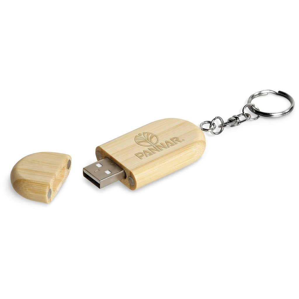 Okiyo Benkyou Bamboo Flash Drive Keyholder - 8GB-3