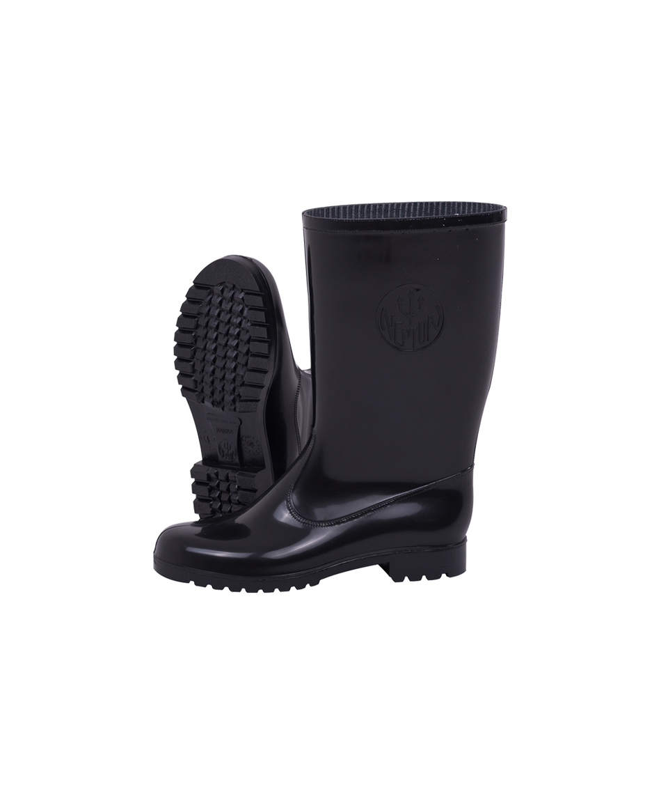 Javlin Women's Black/Black Calf Length Gumboot