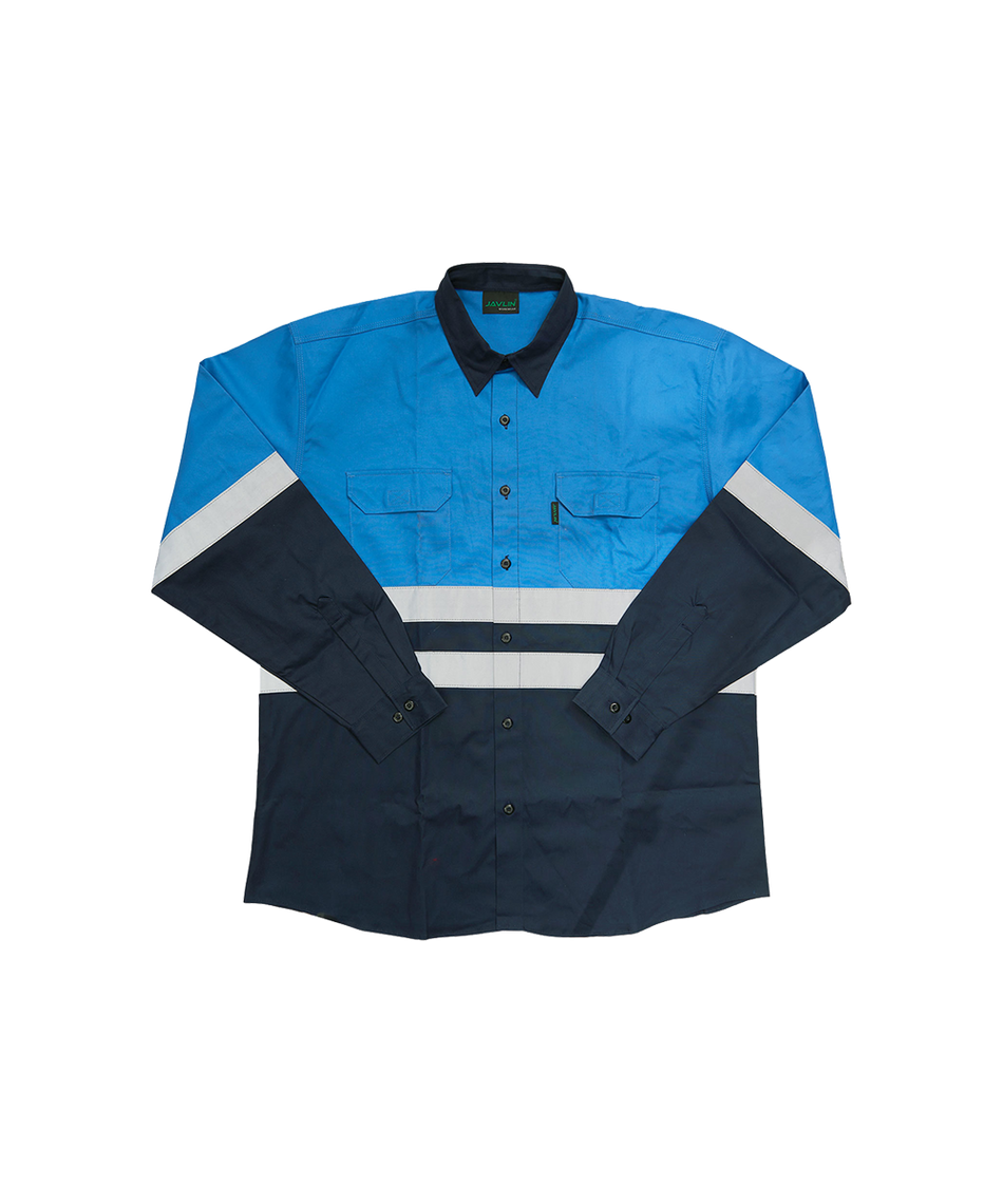 Javlin Hi-Vis Two Tone Long Sleeve Work Shirt