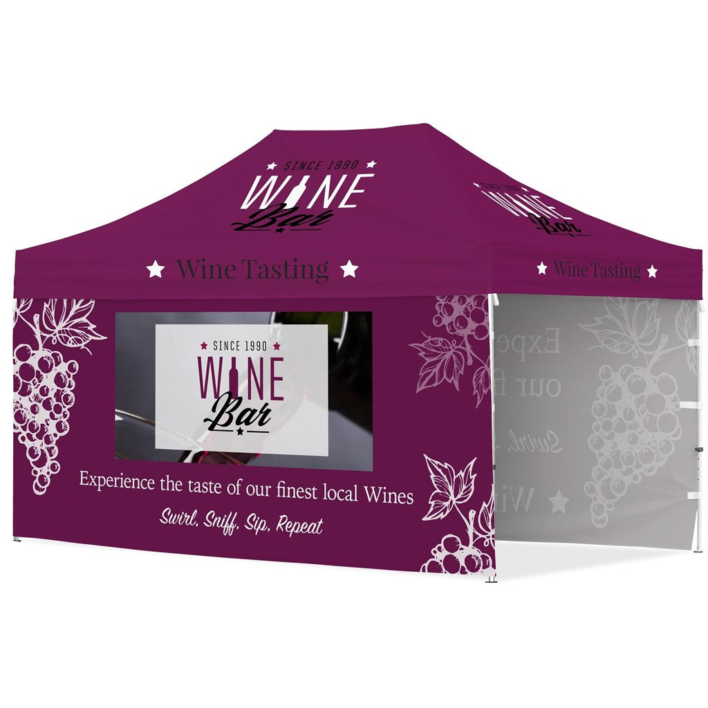 Ovation Sublimated Gazebo 4.5m X 3m - 2 Long Full-Wall Skins-0