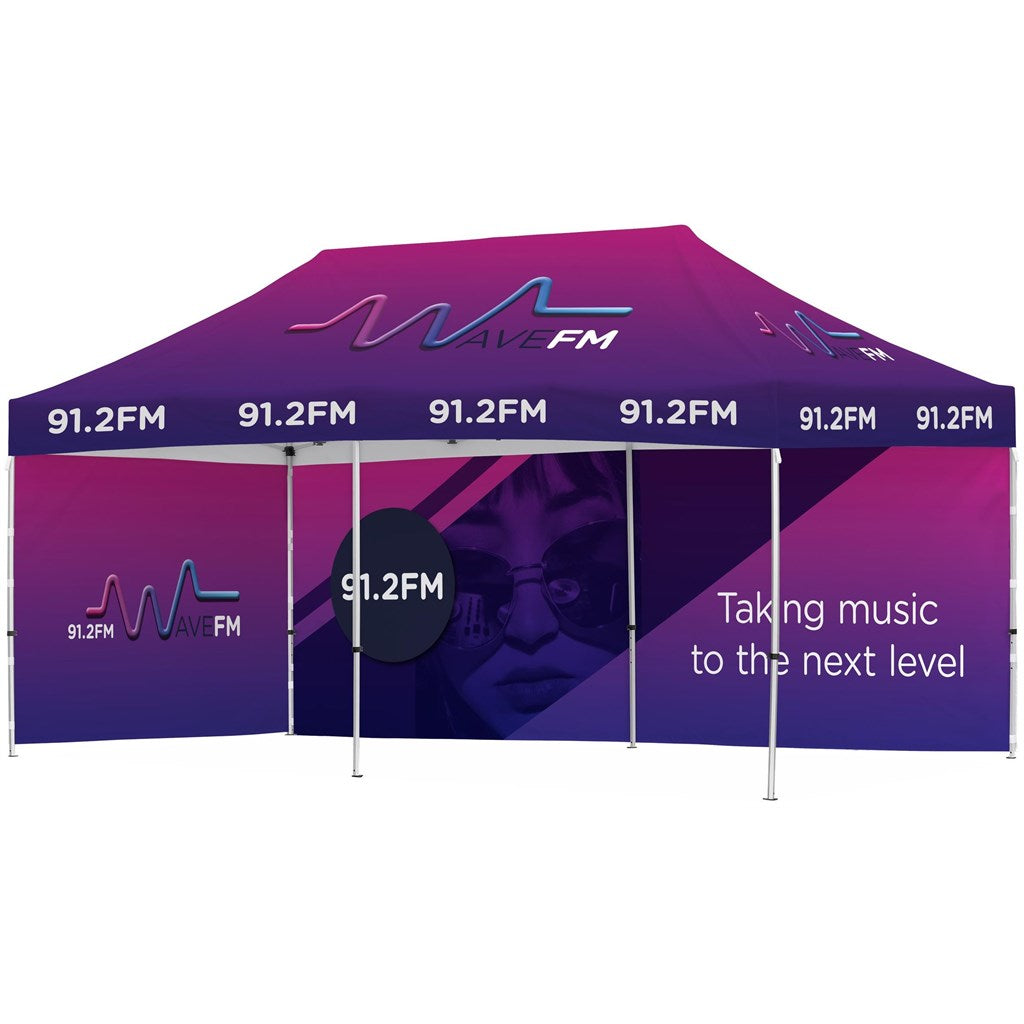 Ovation Sublimated Gazebo 6m X 3m - 1 Long Full-Wall Skin - 1 Short Full-Wall Skin-0