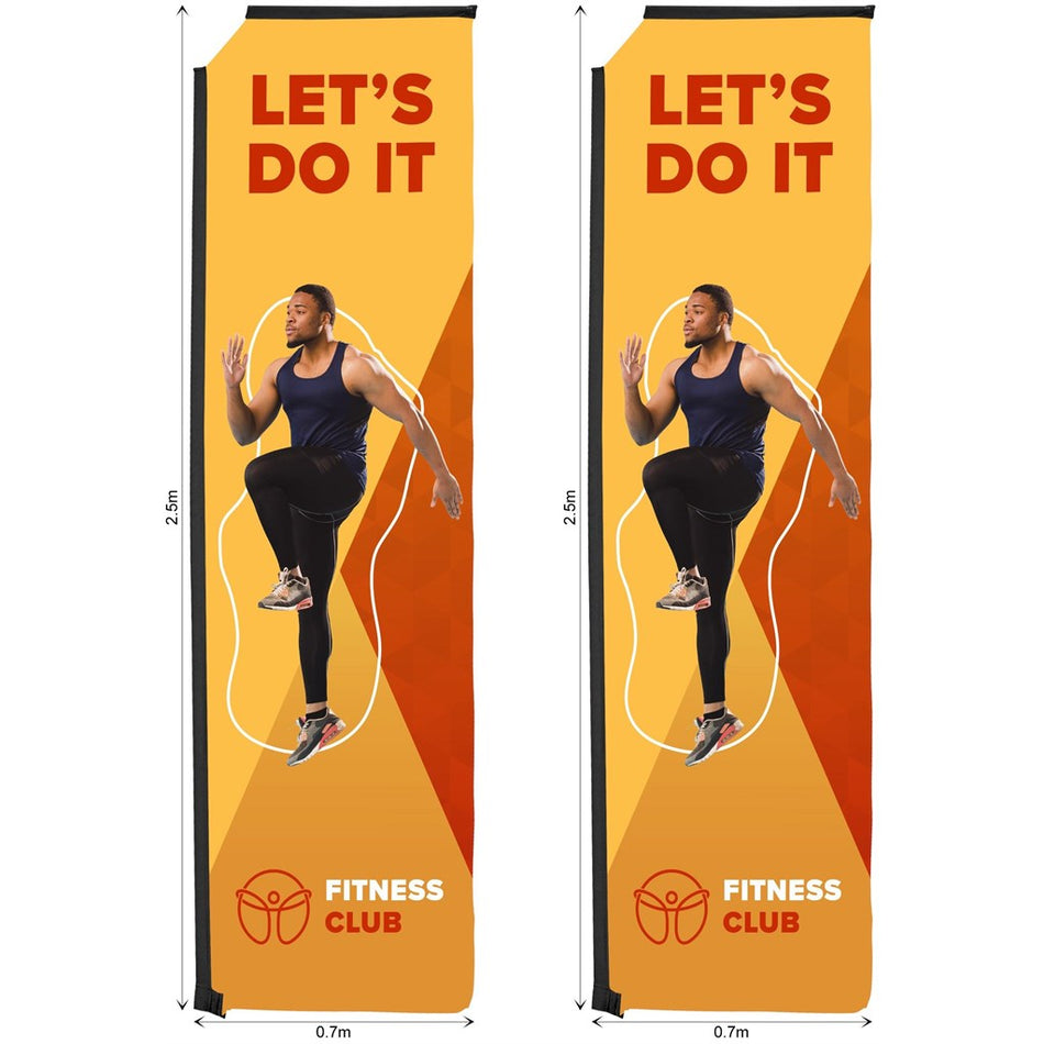 Legend 3m Sublimated Telescopic Flying Banner Skin - Set Of 2 (Excludes Hardware)-0