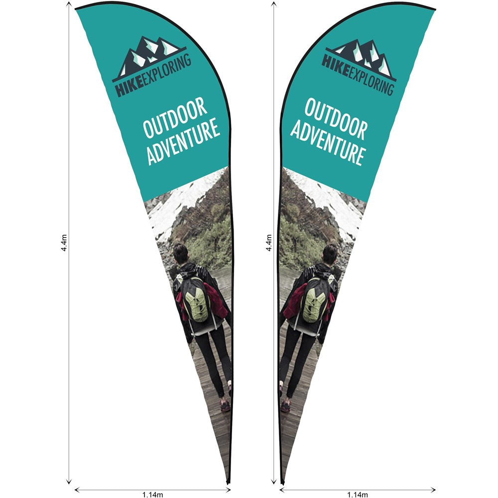 Legend 4m Sublimated Sharkfin Double-Sided Flying Banner Skin (Excludes Hardware)-0