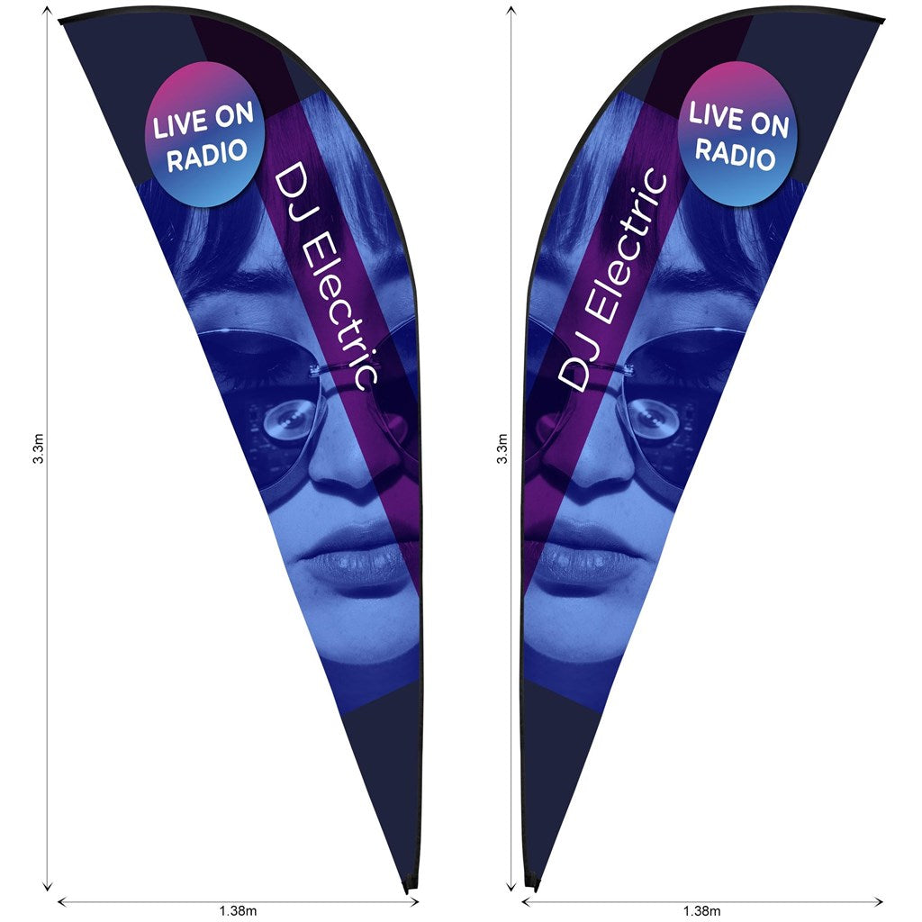 Legend 3m Sublimated Sharkfin Double-Sided Flying Banner Skin (Excludes Hardware)-0