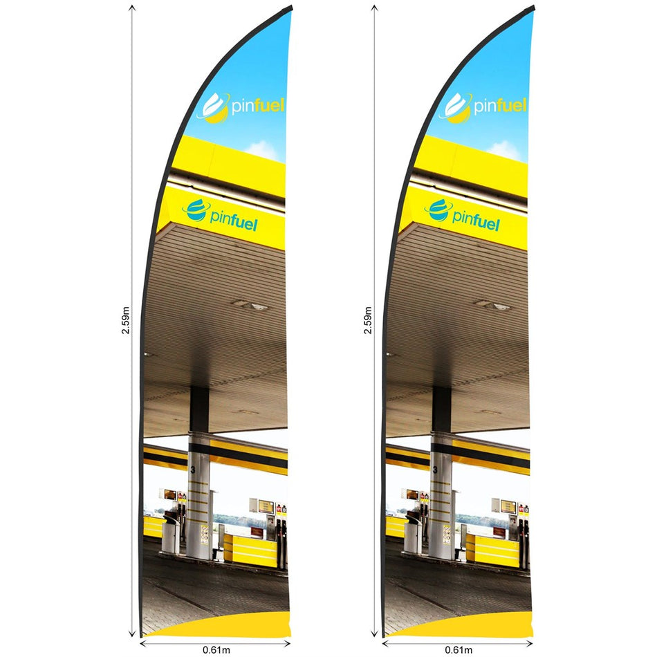 Legend 2m Sublimated Arcfin Flying Banner Skin - Set Of 2 (Excludes Hardware)-0