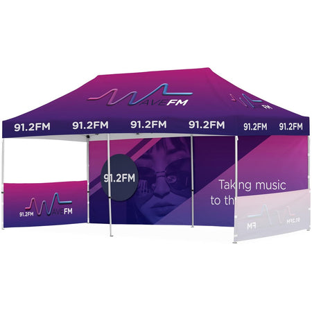 Ovation Sublimated Gazebo 6m X 3m - 1 Long Full-Wall Skin - 2 Short Half-Wall Skins-0