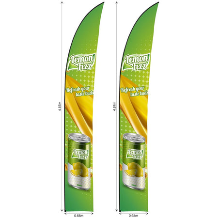 Legend 4m Sublimated Arcfin Flying Banner Skin - Set Of 2 (Excludes Hardware)-0