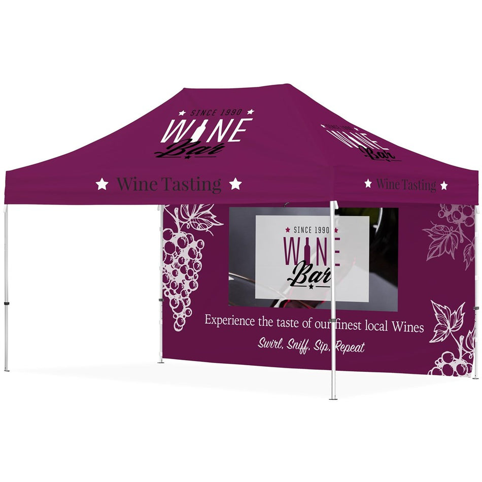 Ovation Sublimated Gazebo 4.5m X 3m - 1 Long Full-Wall Skin-0