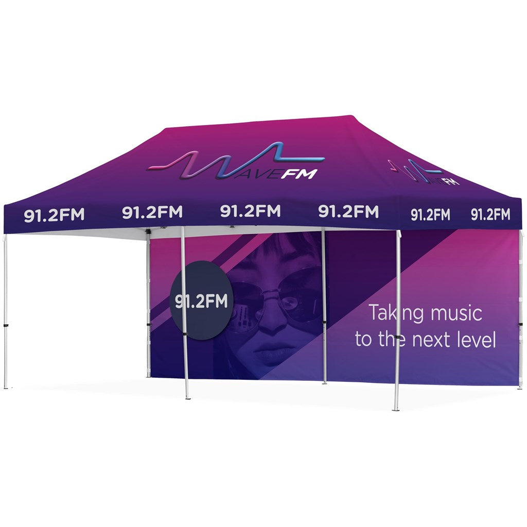 Ovation Sublimated Gazebo 6m X 3m - 1 Long Full-Wall Skin-0