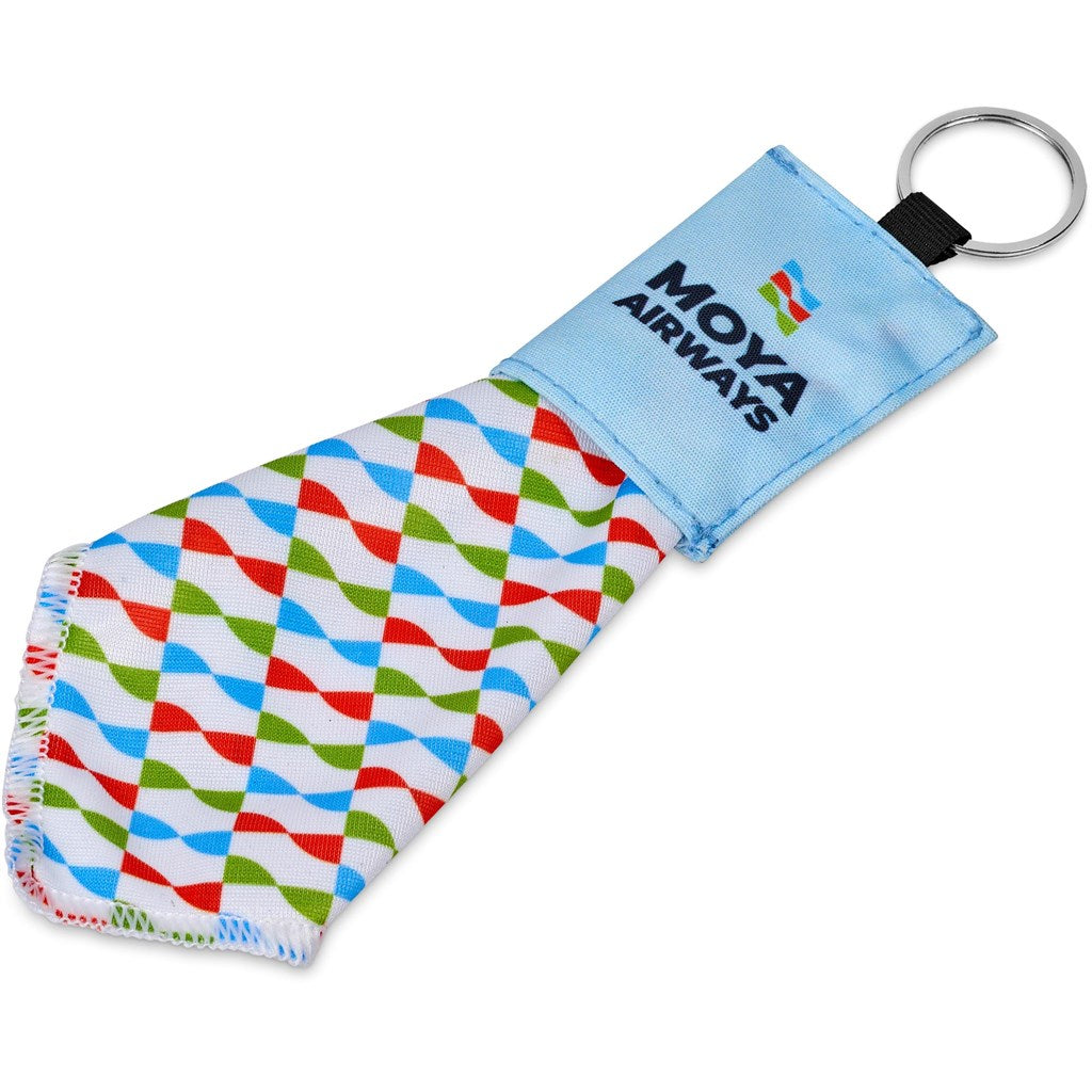 Hoppla Aquila Polyester Keyring Pouch with Cleaning Cloth-0