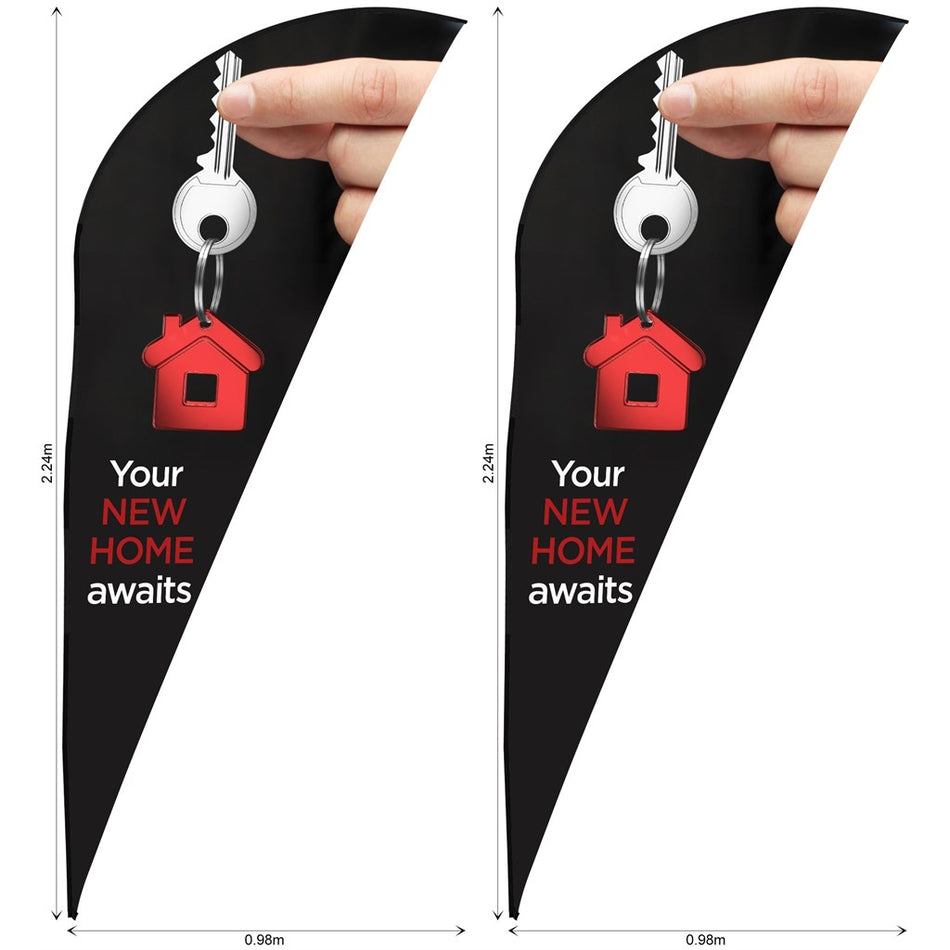 Legend 2m Sublimated Sharkfin Flying Banner Skin - Set Of 2 (Excludes Hardware)-0