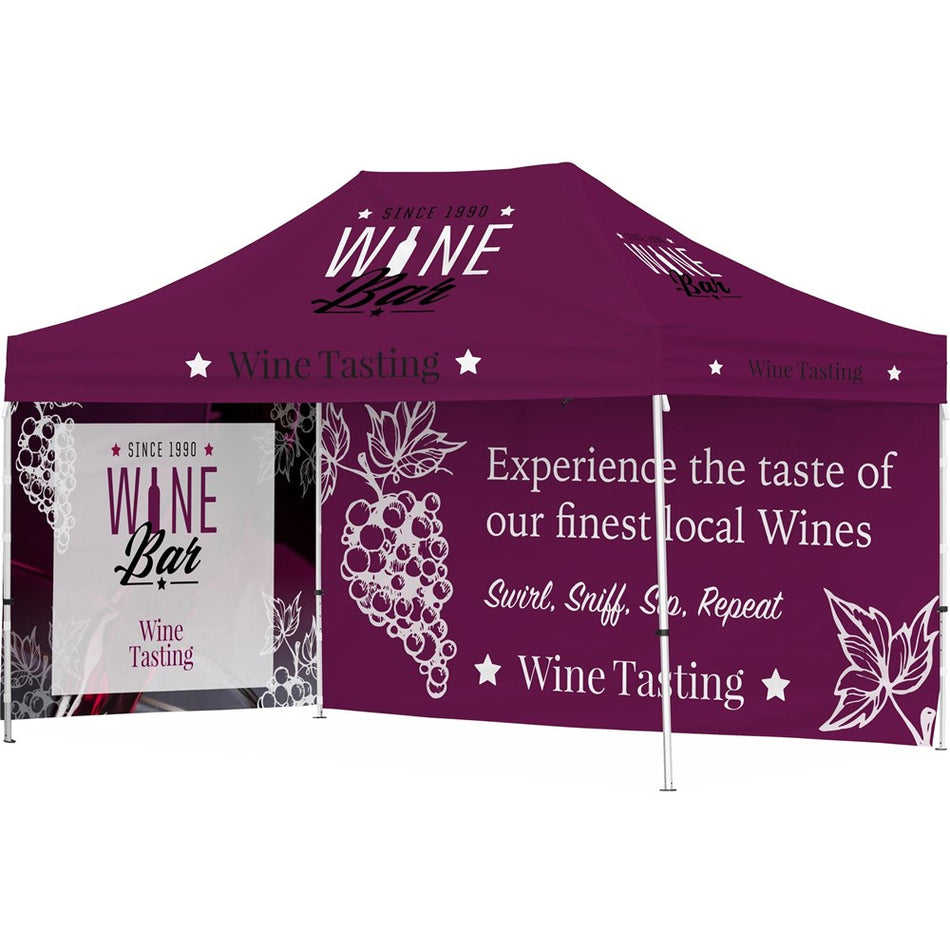 Ovation Sublimated Gazebo 4.5m X 3m - 1 Long Full-Wall Skin - 1 Short Full-Wall Skin-0