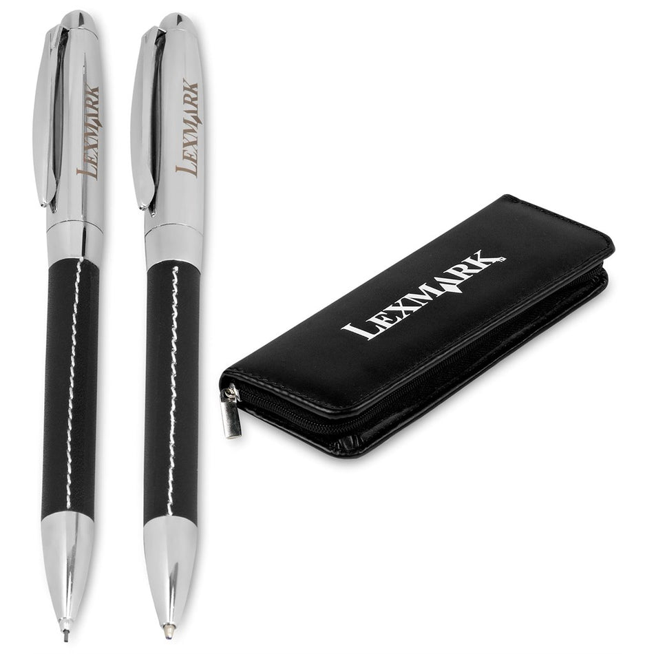 Charisma Ball Pen & Pencil Set - Black-0