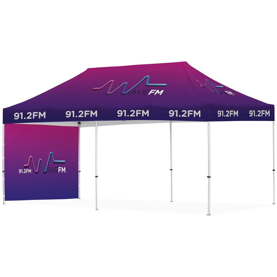 Ovation Sublimated Gazebo 6m X 3m - 1 Short Full-Wall Skin-0